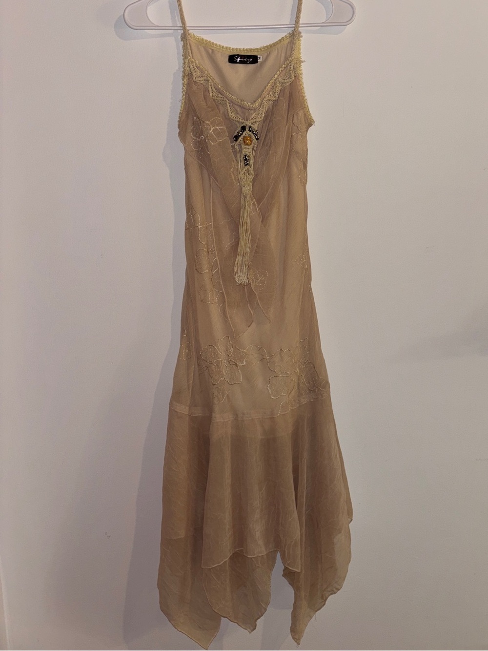 Y2K Boho Fairycore Asymmetrical Handkerchief Dress Size M
